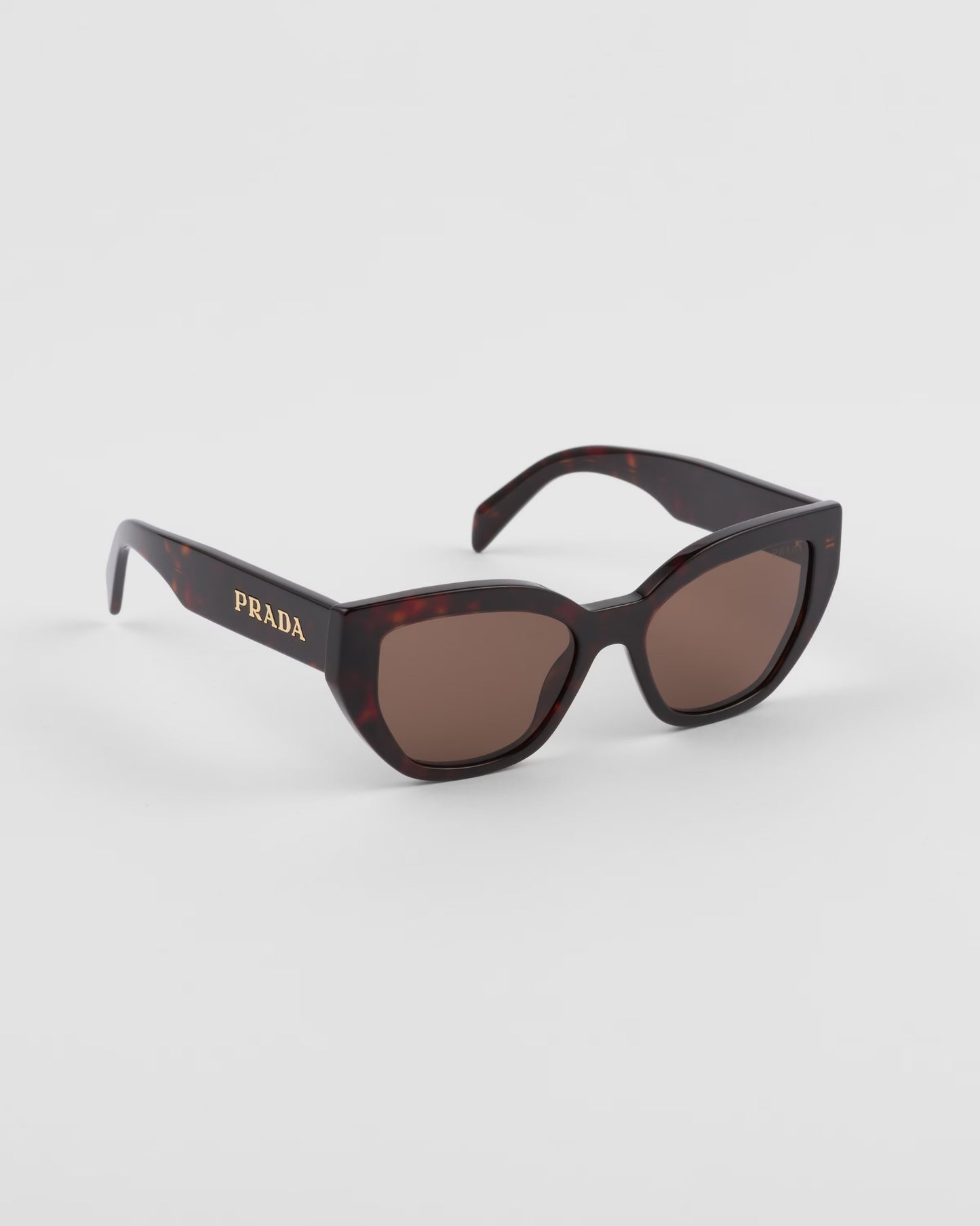 Cat-eye sunglasses with logo Coffee Brown