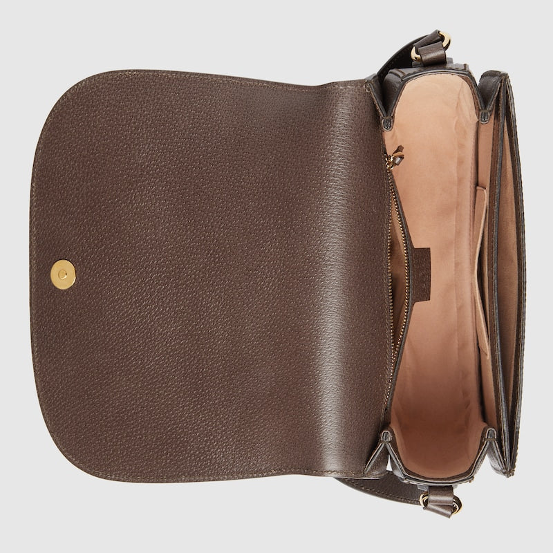 Borsa a spalla piccola Ophidia in GG Supreme