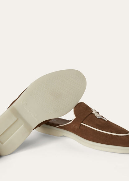 Babouche Charms Walk in pelle scamosciata marrone
