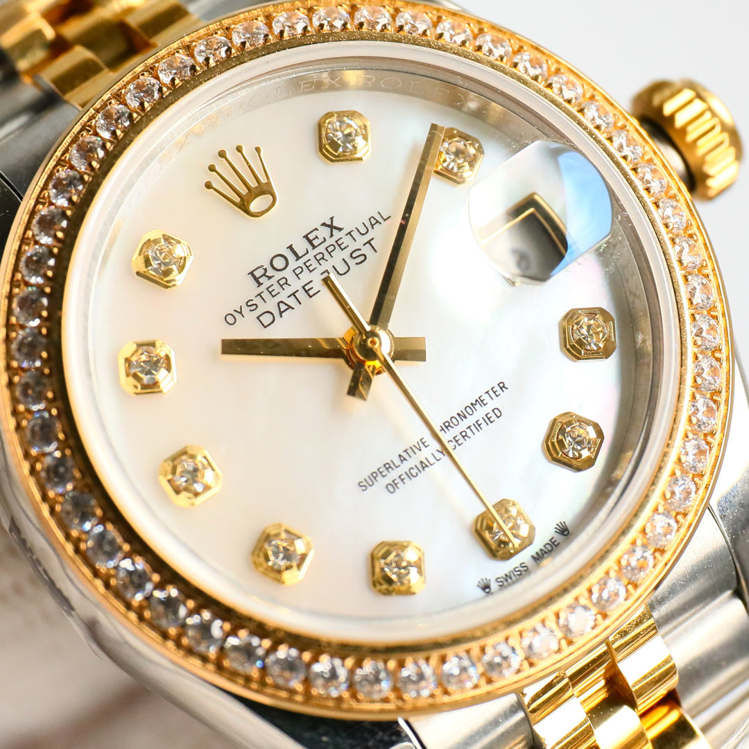 Oyster Perpetual Datejust Diamond Mother-of-Pearl Two-Tone