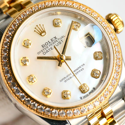 Oyster Perpetual Datejust Diamond Mother-of-Pearl Two-Tone