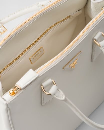 Galleria large white leather bag