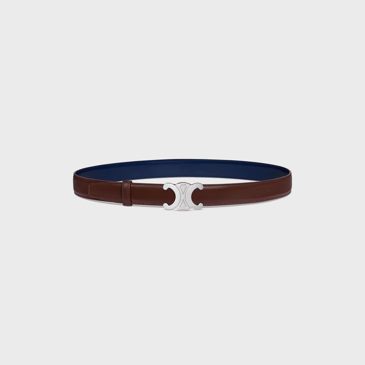 FIBBIA TRIOMPHE E TRACOLLA REVERSIBILE DA 25 MM Navy Uomo