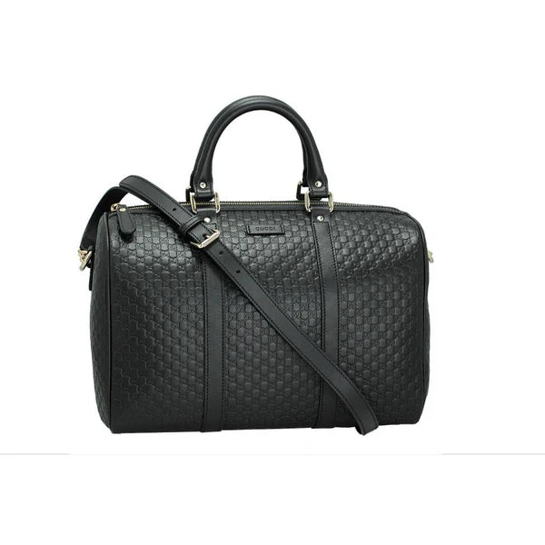 GG BORSA BOSTON IN PELLE NERA