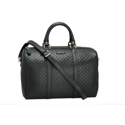 GG BORSA BOSTON IN PELLE NERA
