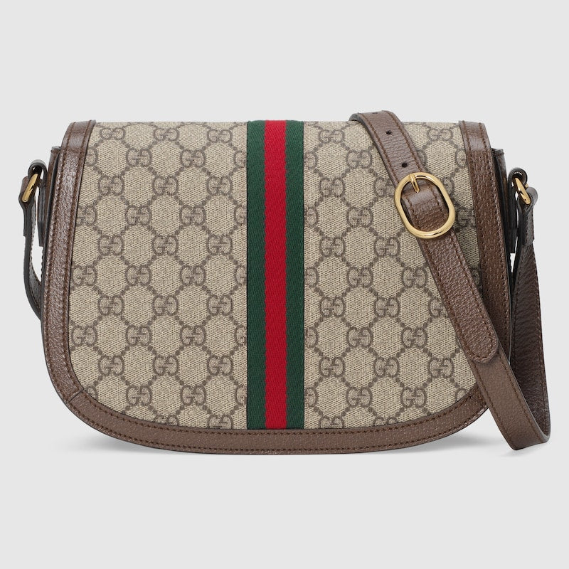 Borsa a spalla piccola Ophidia in GG Supreme
