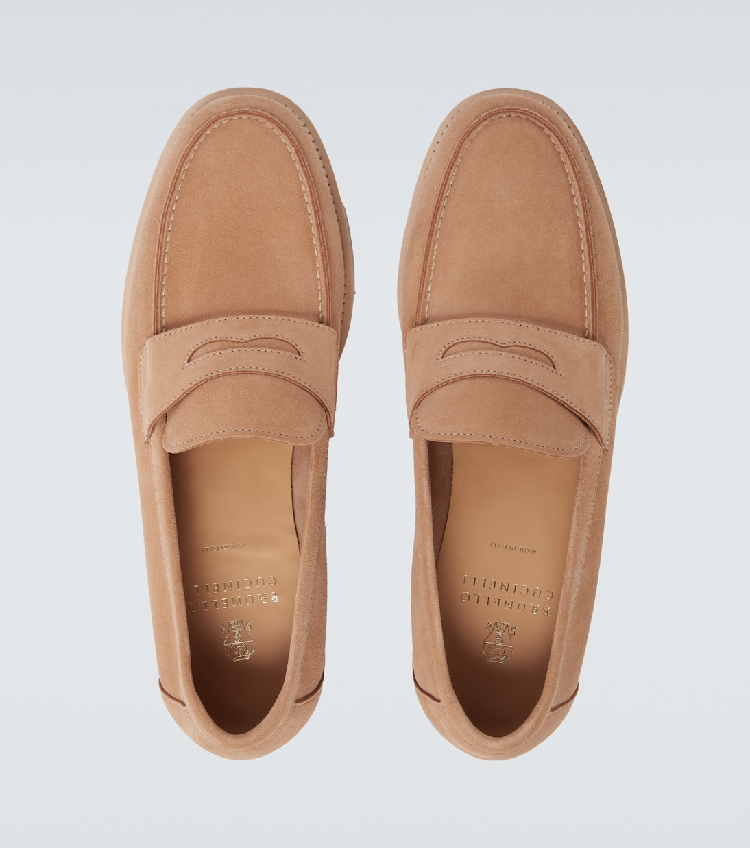 Siena brown suede Penny loafers