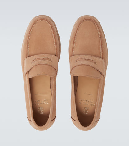 Siena brown suede Penny loafers