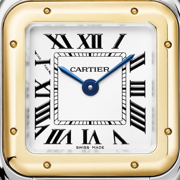 Uhr Panthère, kleines Modell, in Silber/Gold