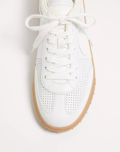 Sneaker Low Top Upvillage In Nappa Traforata Bianco
