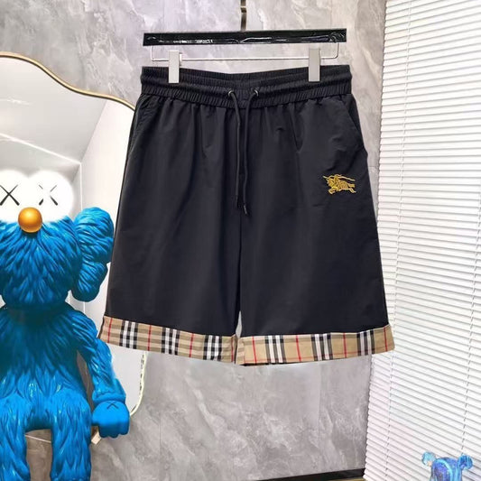 Costume da Bagno Nero con Dettaglio Orlo Check