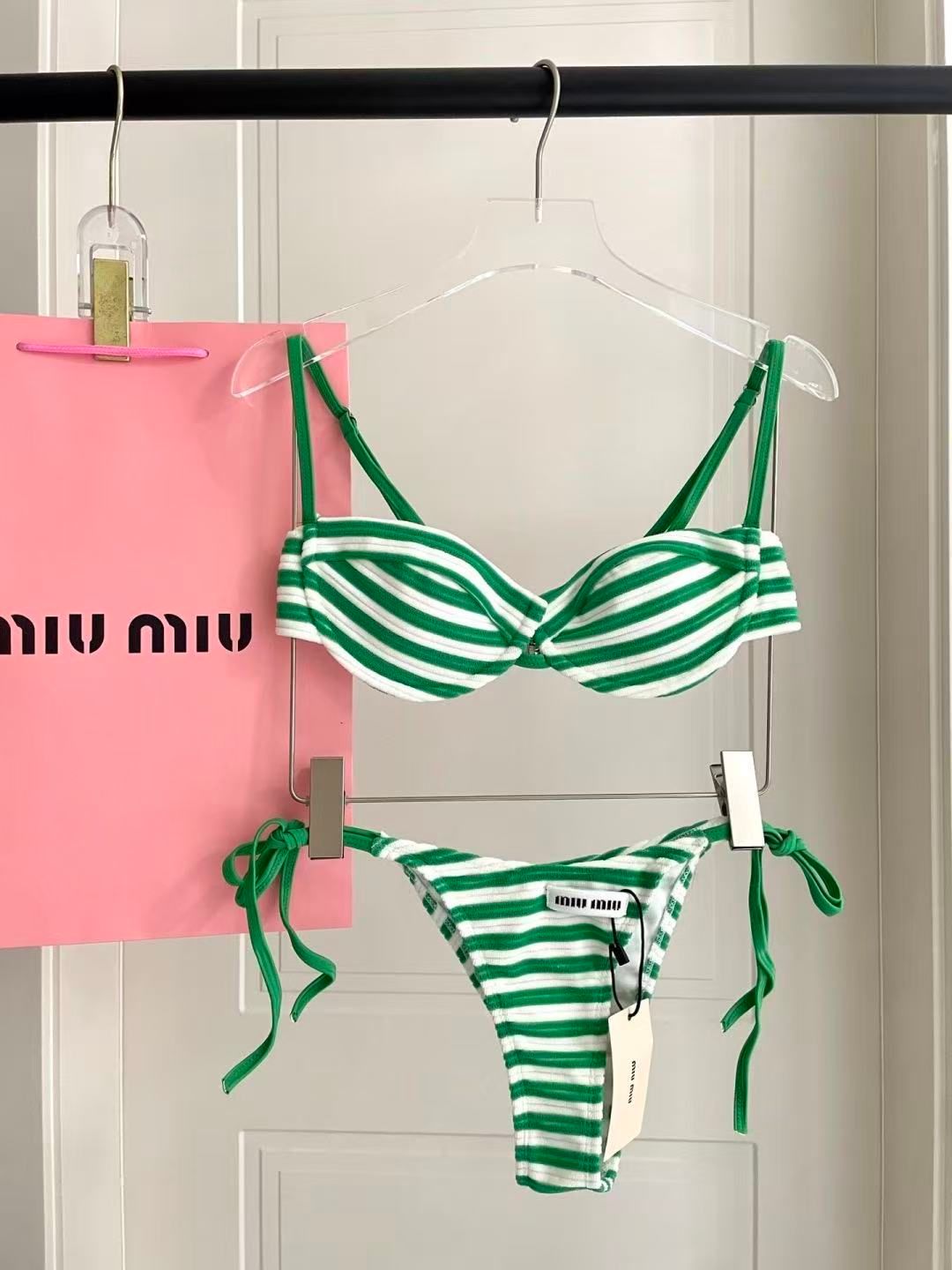 Bikini Set Righe Verde