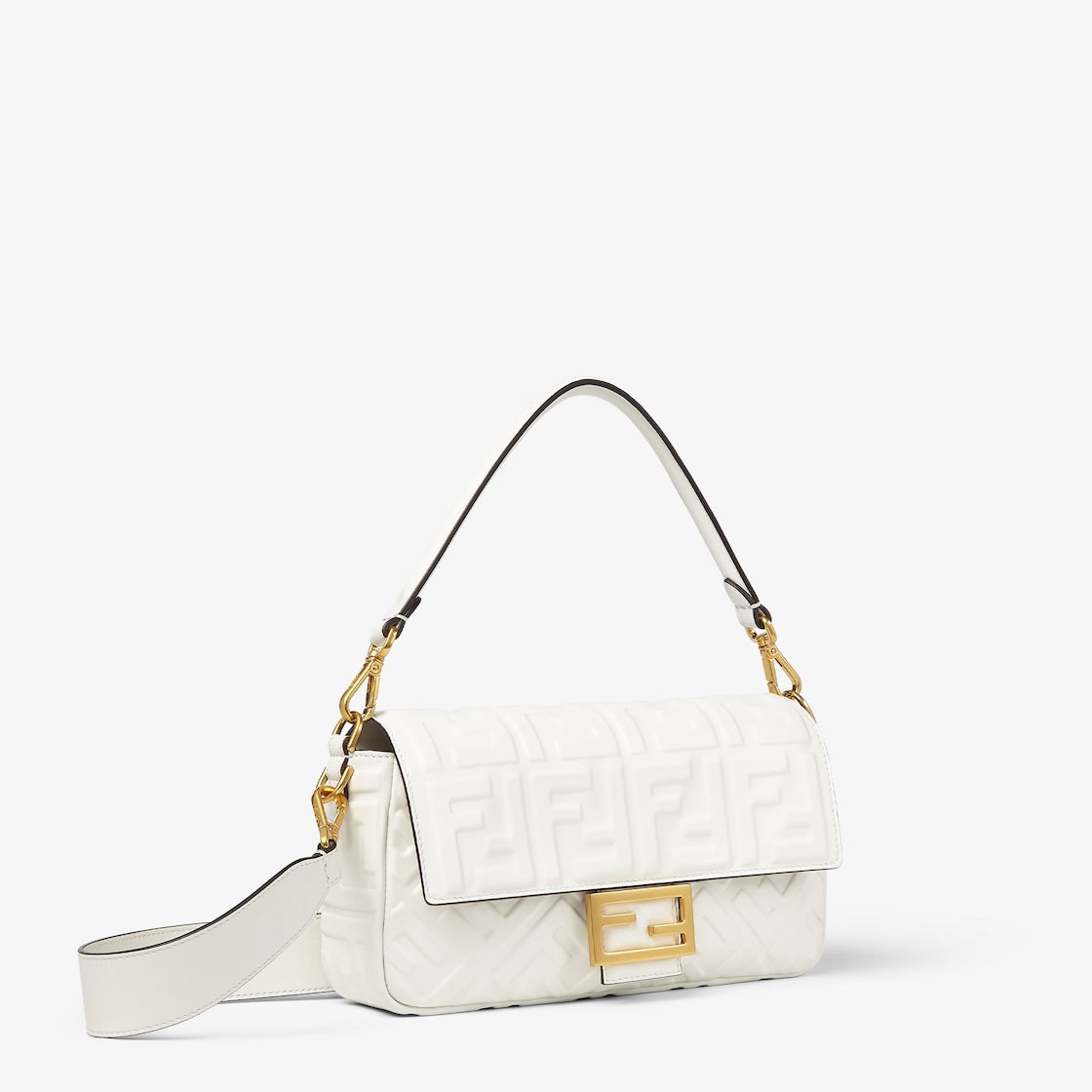 Baguette in pelle bianca