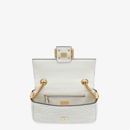 Baguette Chain Midi in nappa bianca