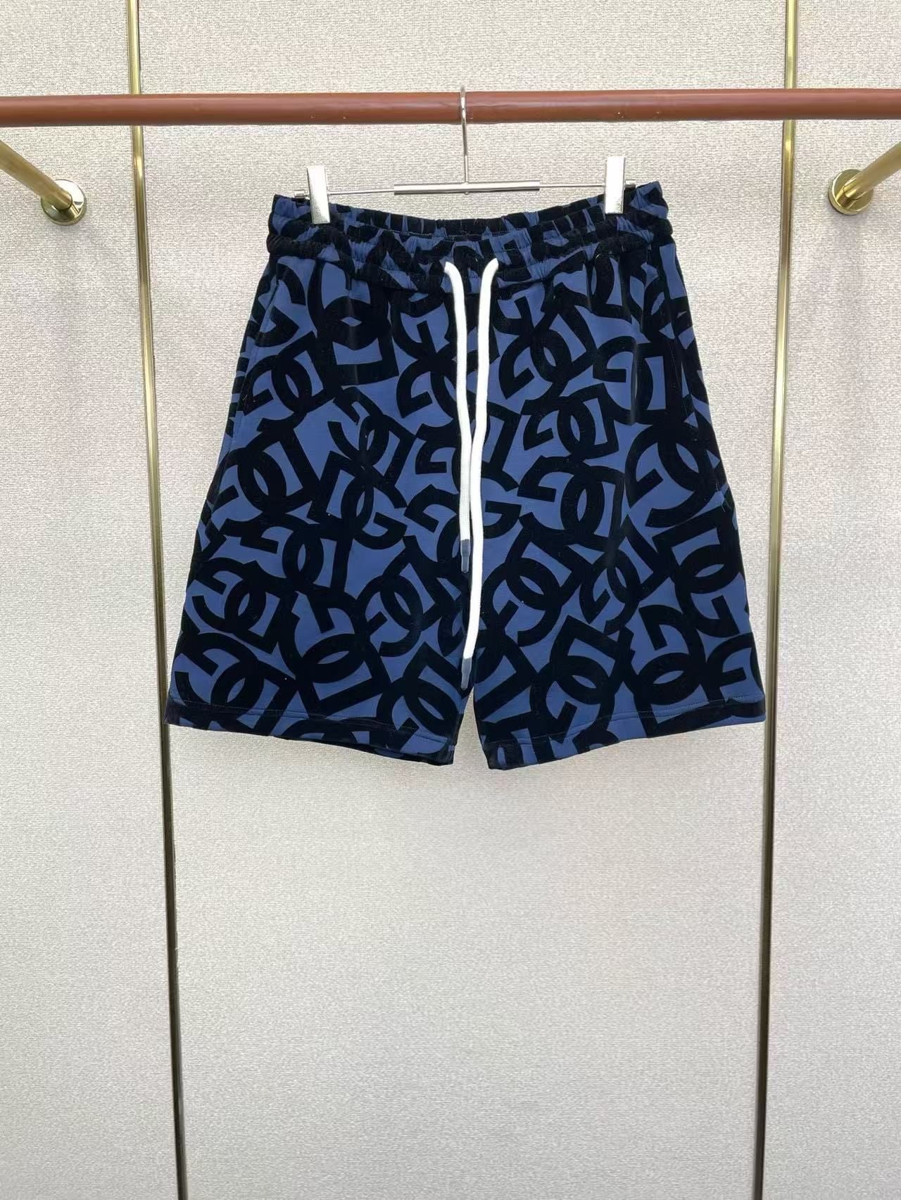 Costume da bagno in Velluto con Monogramma Blu