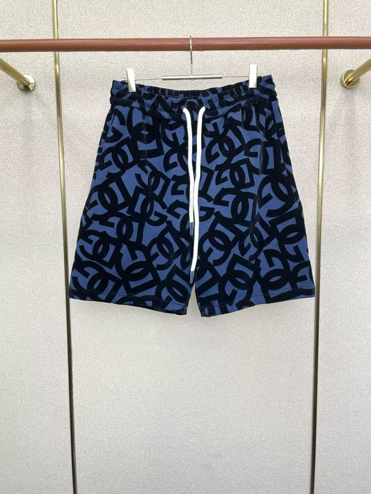 Costume da bagno in Velluto con Monogramma Blu