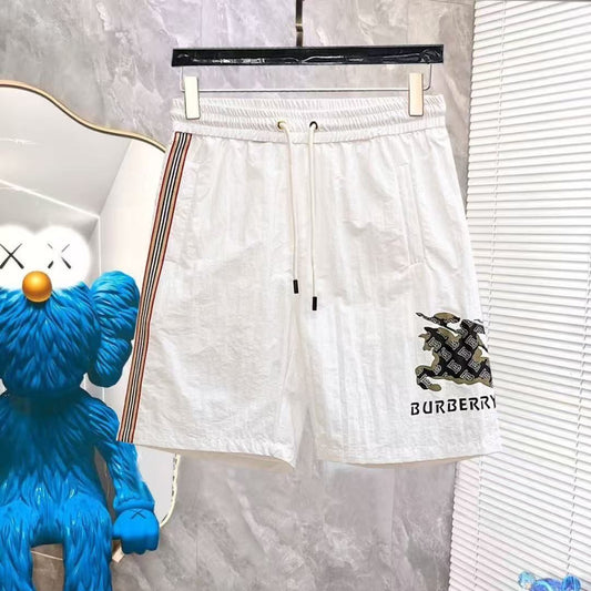 Costume da Bagno Bianco con Dettaglio Cavaliere e Monogram