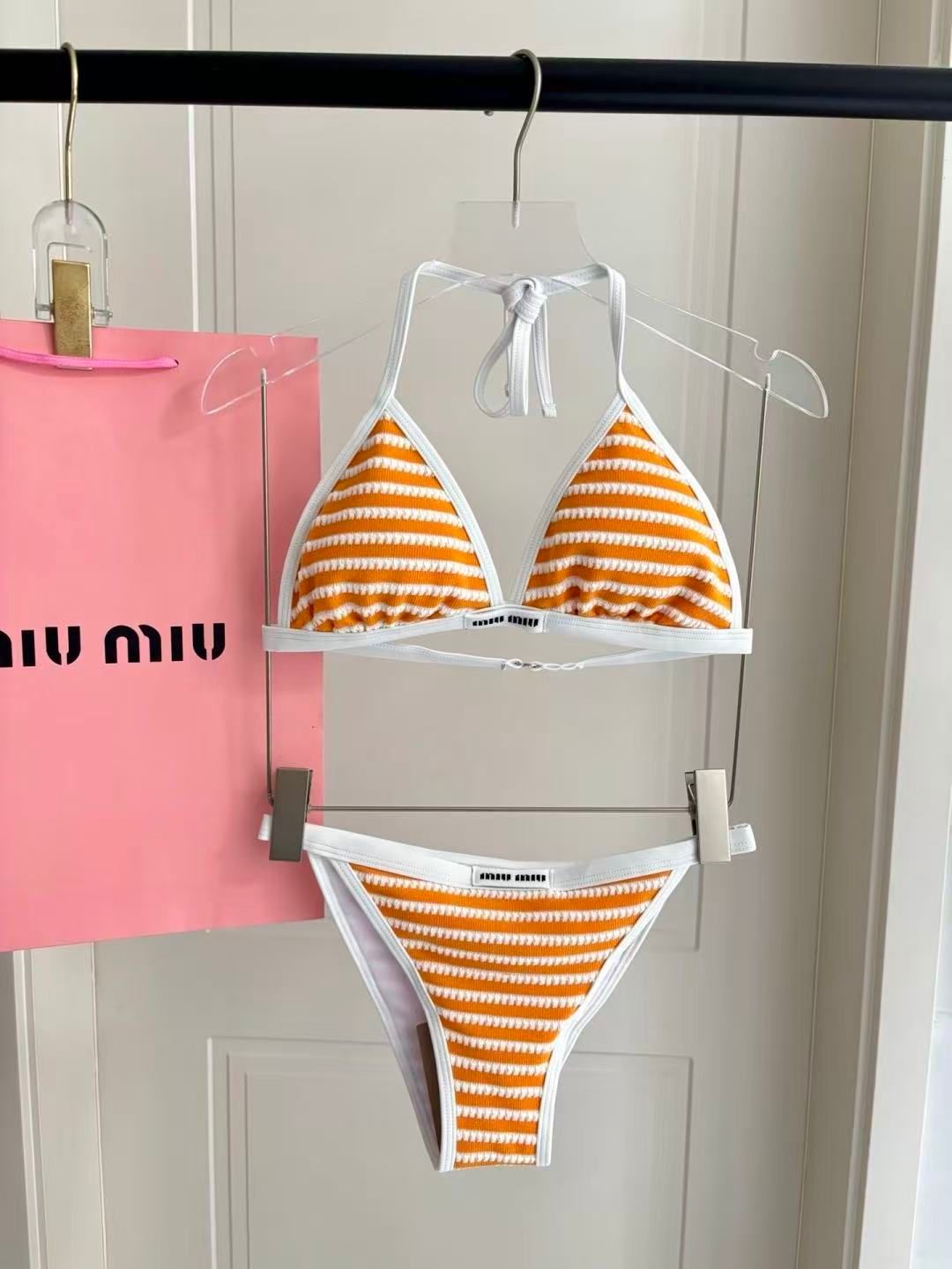 Bikini Set Righe Arancio