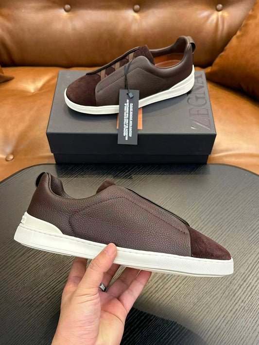 Marrone/Bianco Triple Stitch SECONDSKIN Sneakers