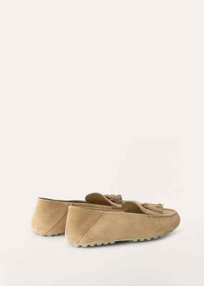 Mocassini Dot Sole Walk in Suède Beige Donna