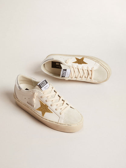 Stella in cristalli Swarovski e talloncino in pelle argento