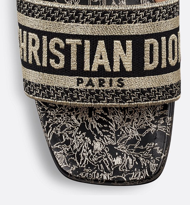 Sandalo con tacco Dway Nero e Oro