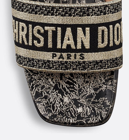 Sandalo con tacco Dway Nero e Oro