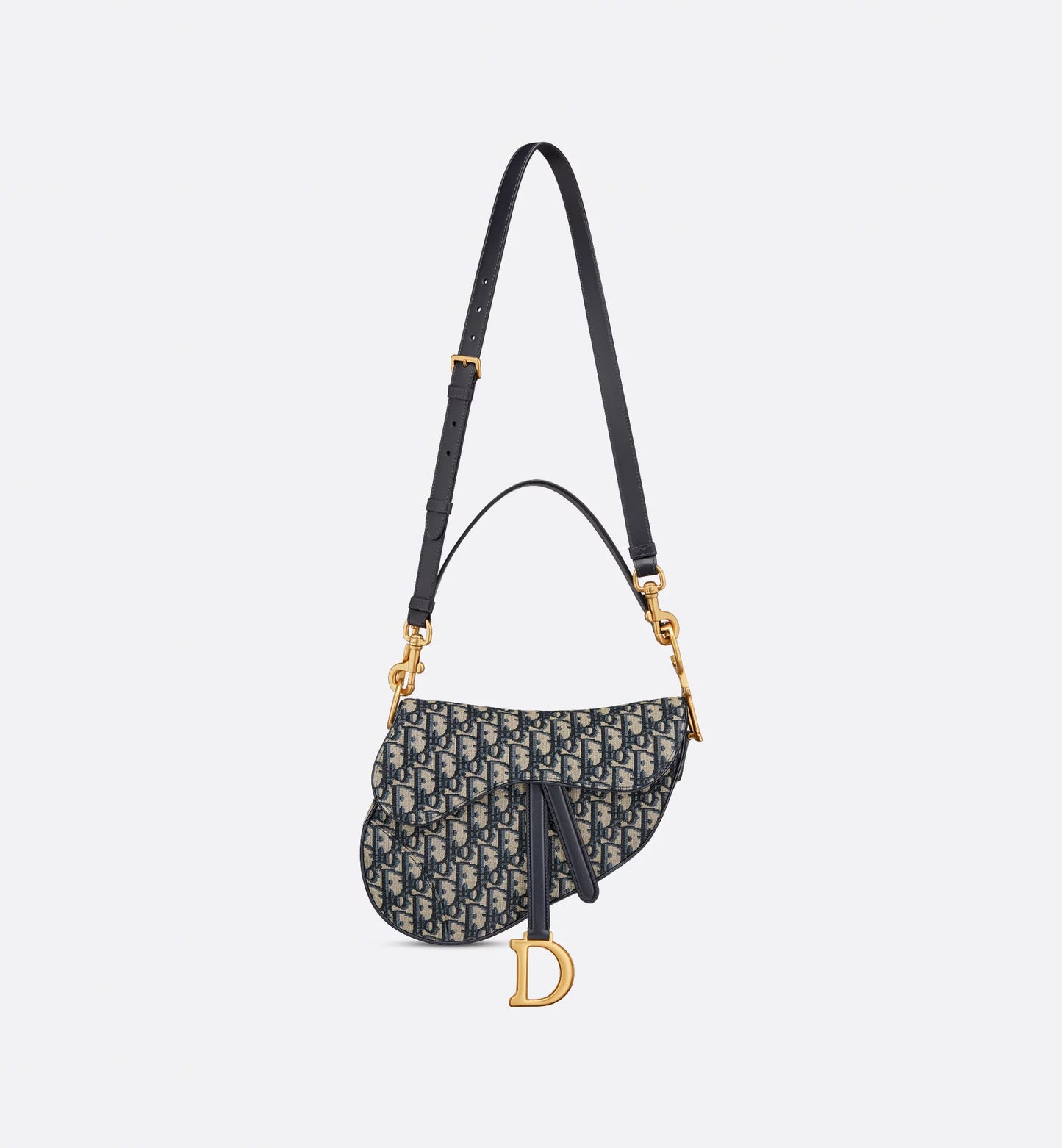 Saddle Bag Jacquard Dior Oblique blu