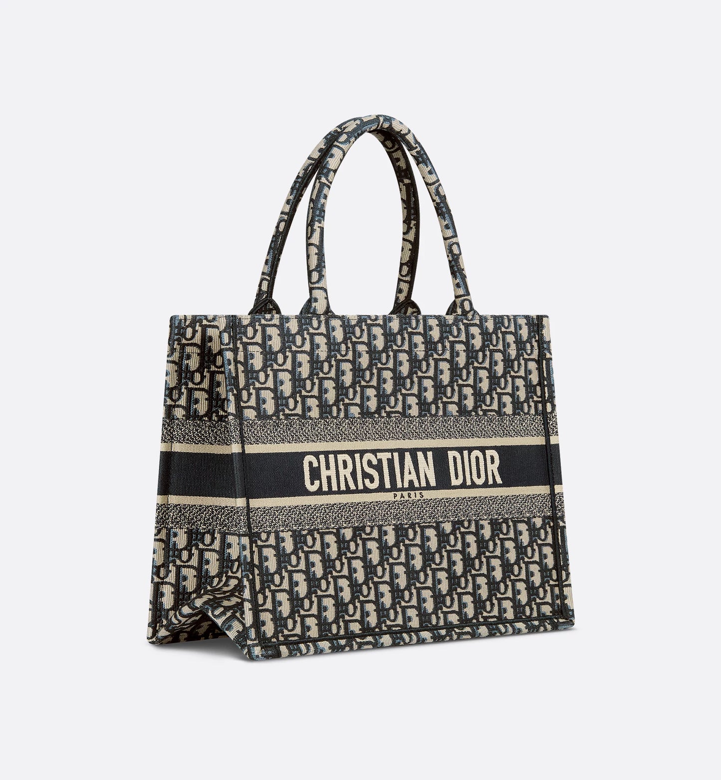 Dior Book Tote Oblique écru e blu