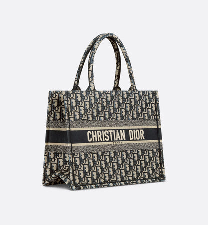 Dior Book Tote Oblique écru e blu