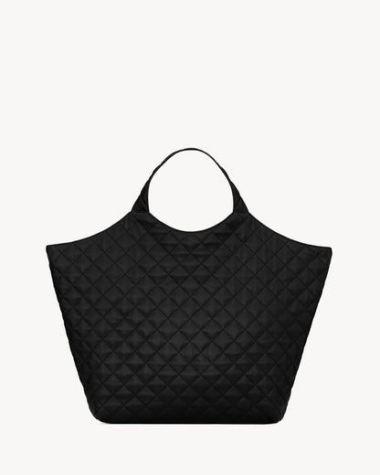 MAXI SHOPPING BAG ICARE IN NAPPA NERO