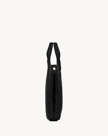 MAXI SHOPPING BAG ICARE IN NAPPA NERO