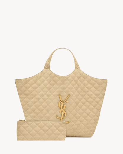 ICARE IN QUILTED NUBUCK SUEDE BEIGE