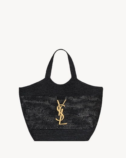 ICARE IN RAFFIA NERO