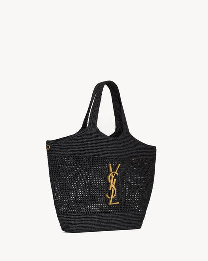 ICARE IN RAFFIA NERO