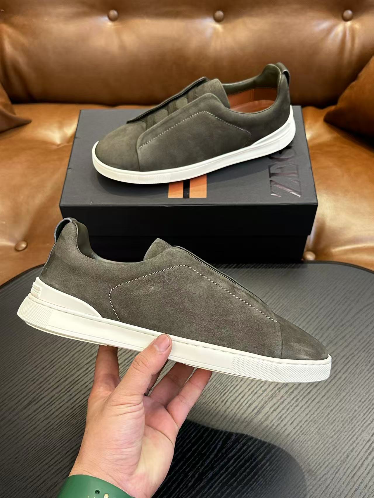 Verde Militare Triple Stitch SECONDSKIN Sneakers