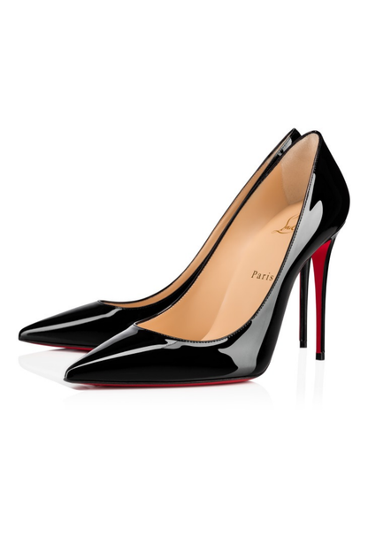 Kate Décolleté 100 mm - Pelle di vitello verniciata - Nera