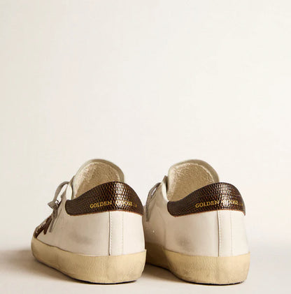 Bio-based con stella in canvas e talloncino in pelle marrone scuro