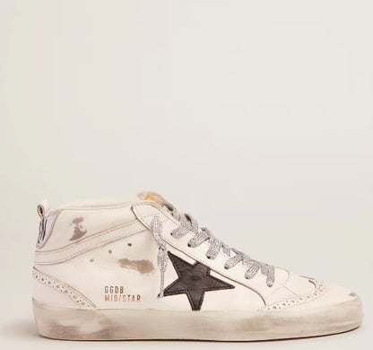 Talloncino laminato e lacci glitter