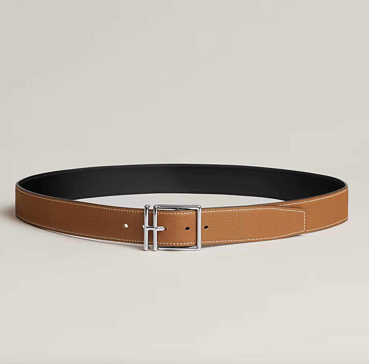 Cintura reversibile Nathan 32 Nero/Oro Uomo