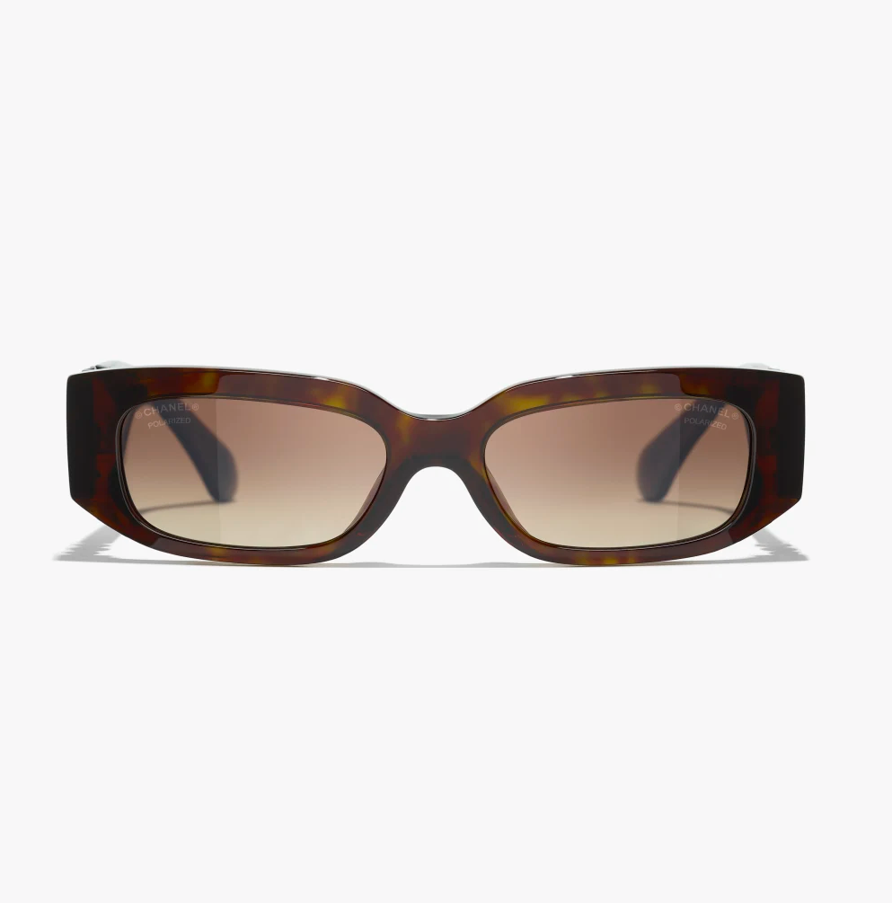 Occhiali ovali da sole Tartaruga scuro