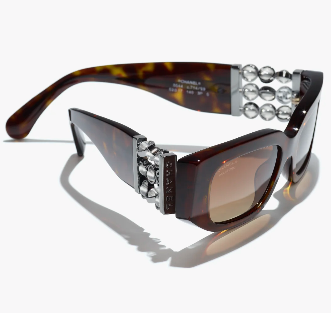 Occhiali ovali da sole Tartaruga scuro