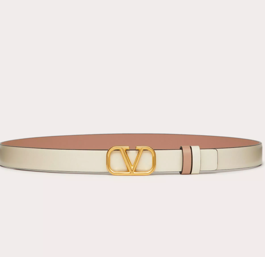 Cintura Reversibile Vlogo Signature In Vitello Lucido 20 Mm