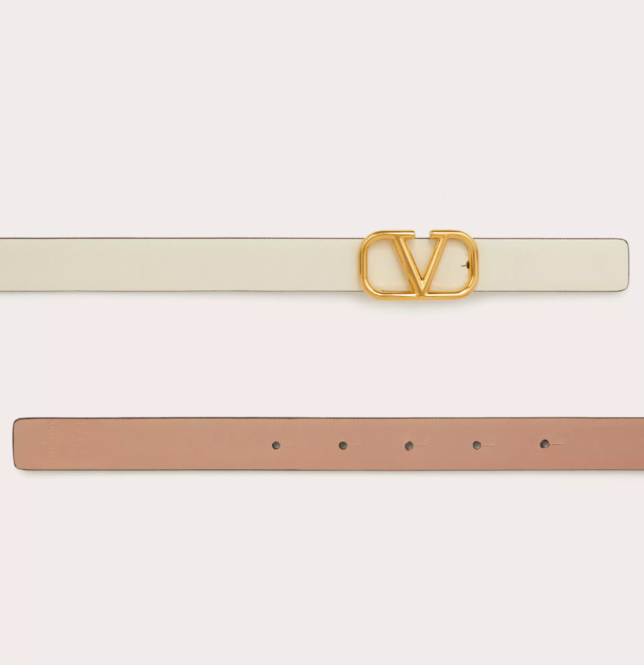 Cintura Reversibile Vlogo Signature In Vitello Lucido 20 Mm