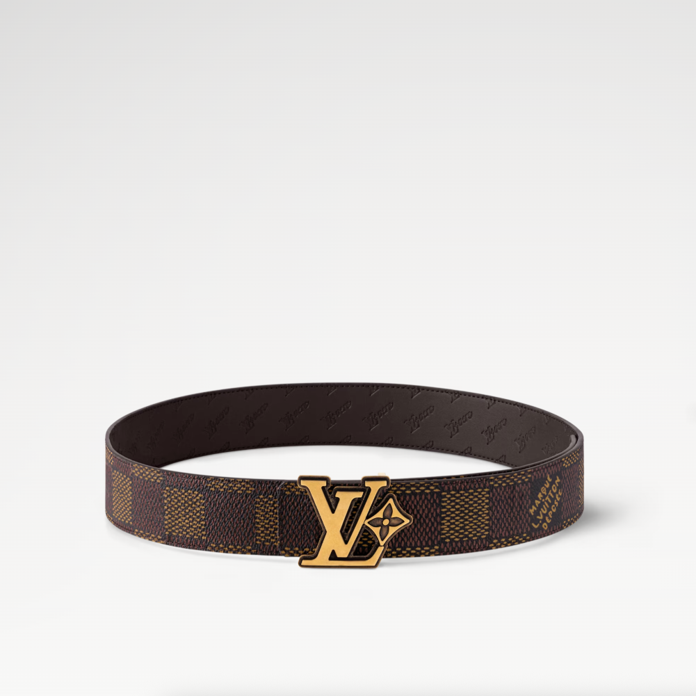 Cintura Flower 40 mm reversibile Marrone Uomo