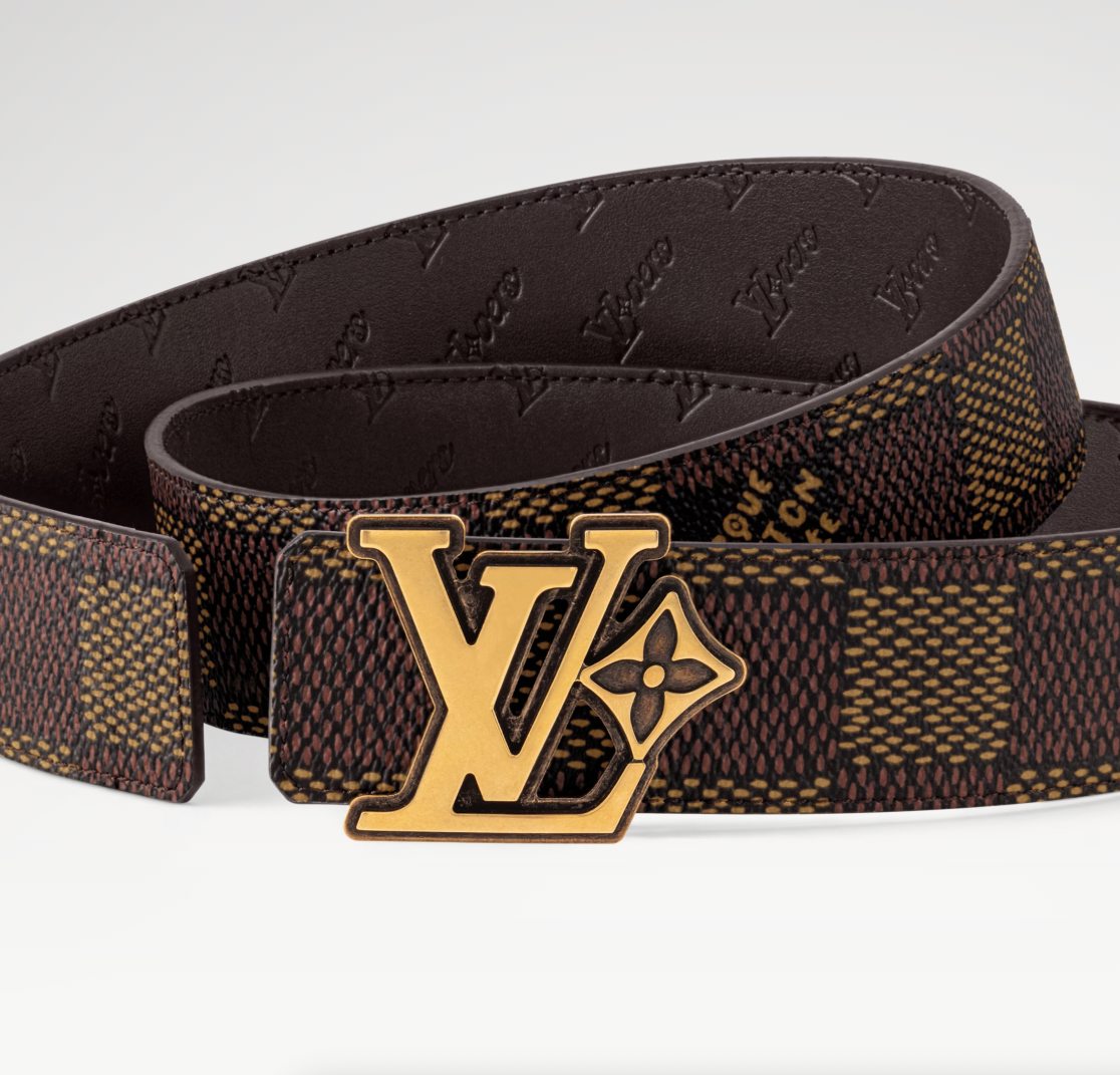 Cintura Flower 40 mm reversibile Marrone Uomo