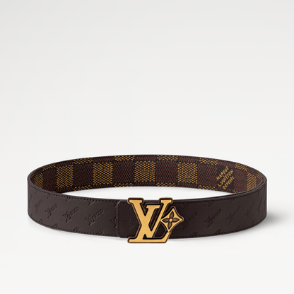 Cintura Flower 40 mm reversibile Marrone Uomo