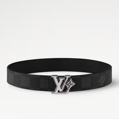 Cintura Flower 40 mm reversibile Grigio Grafite Uomo