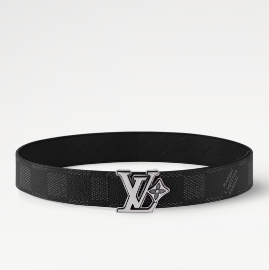 Cintura Flower 40 mm reversibile Grigio Grafite Uomo