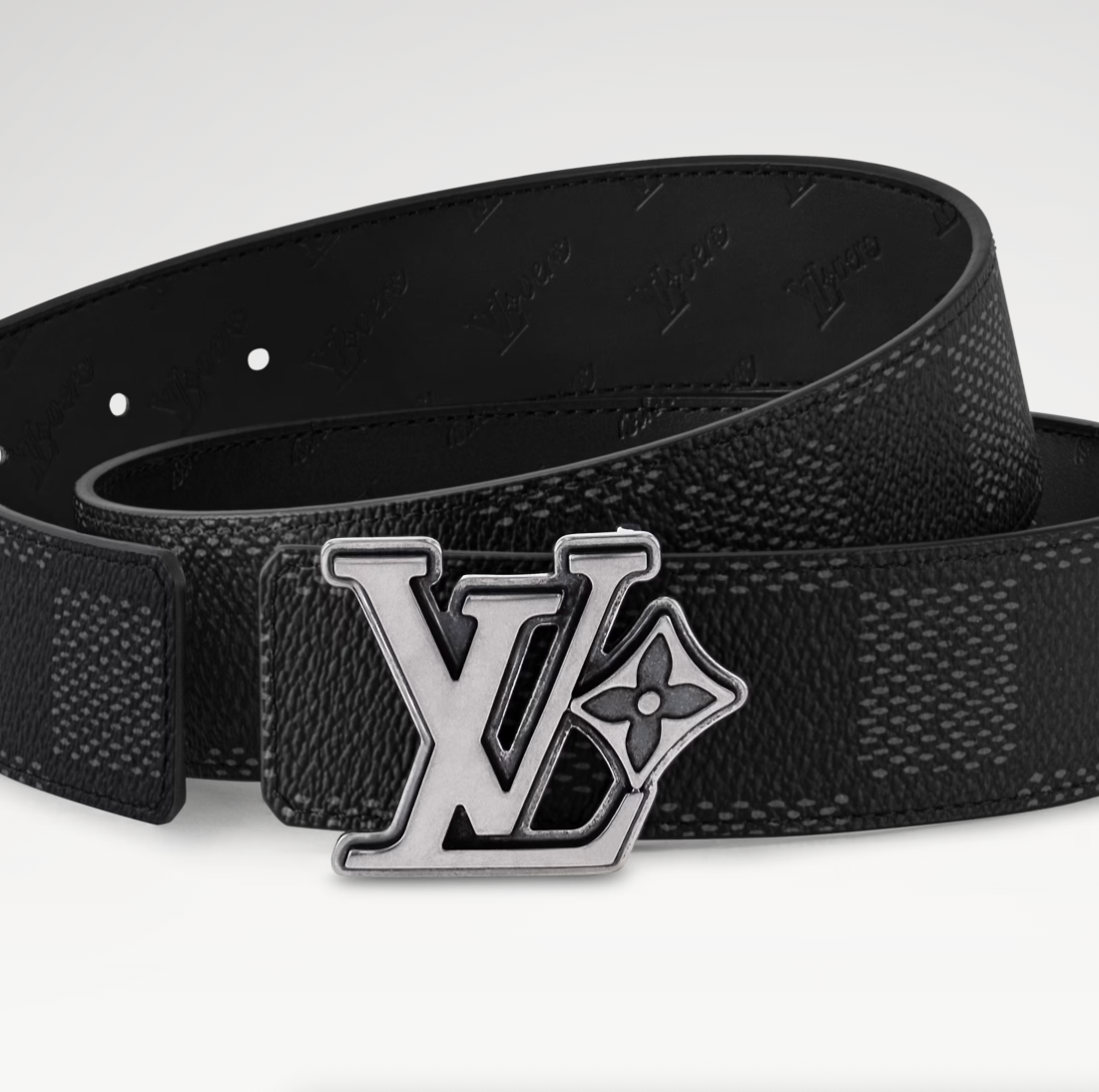 Cintura Flower 40 mm reversibile Grigio Grafite Uomo